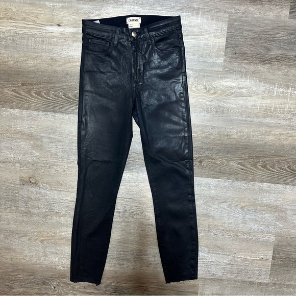 Lagence Margot High Rise Skinny In Navy Coated Size 26 - Picture 3 of 6